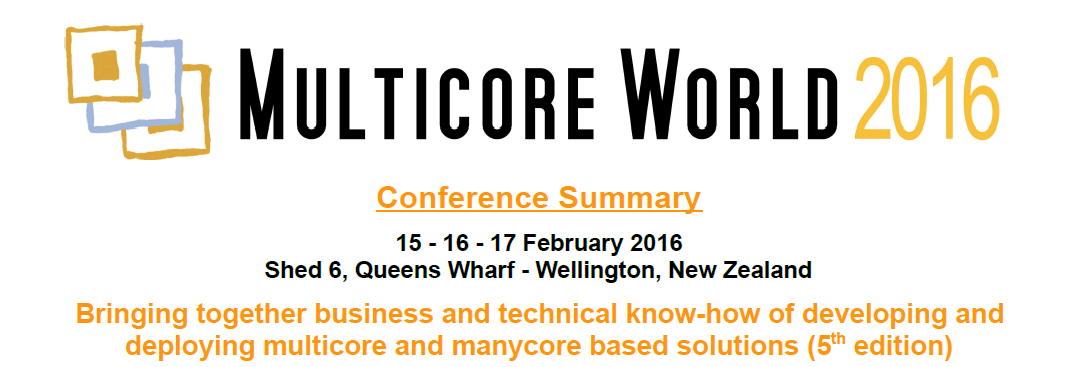 Multicore World Conference 2016