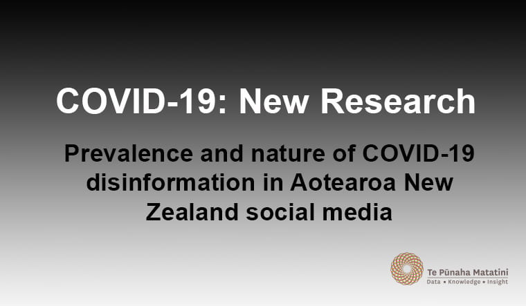 COVID-19 disinformation in Aotearoa New Zealand social media