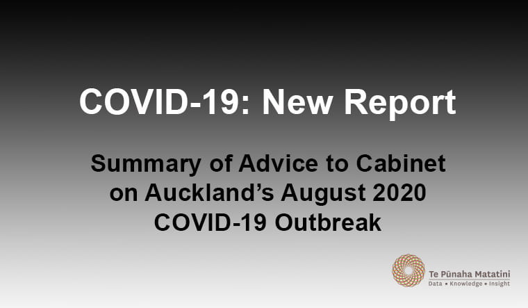 Auckland’s August 2020 COVID-19 outbreak – Cabinet advice